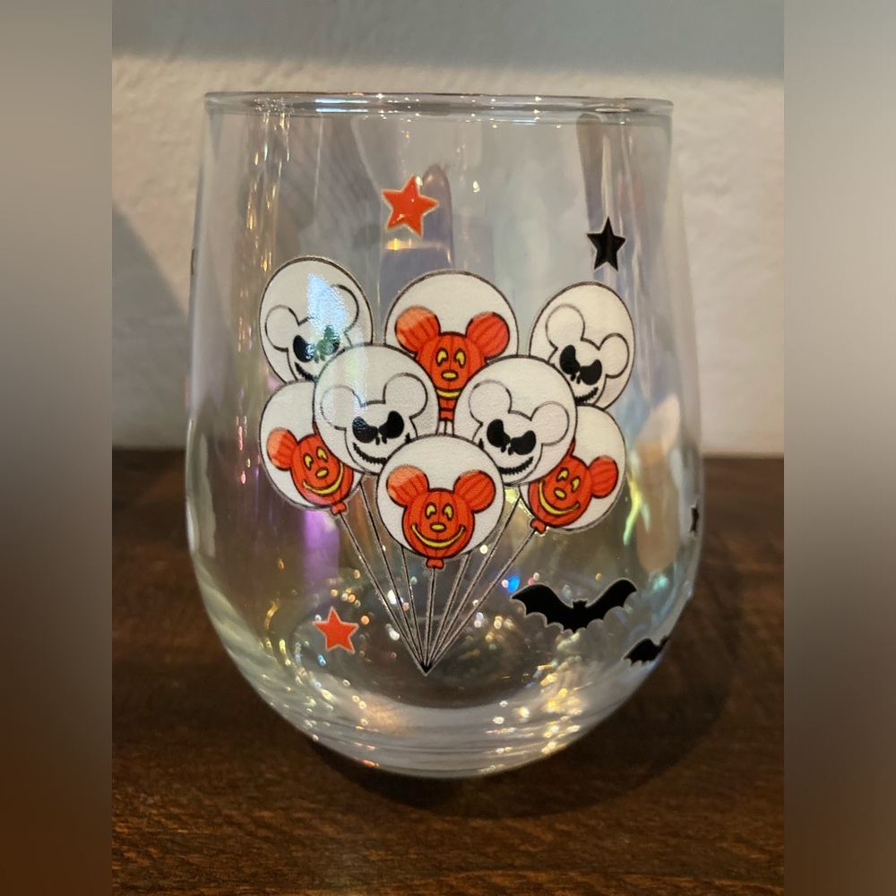 Hand crafted Halloween Mickey Mouse Wine Glass